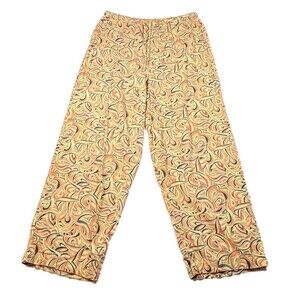 Old Navy  Women's Abstract Wide Leg Pants Size Medium Elastic Waist Pull On